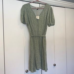 Floral Printed Knee Length Dress